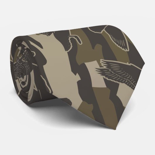 Wasservögel Jagd Camouflage Entenjäger Krawatte (Gerollt)