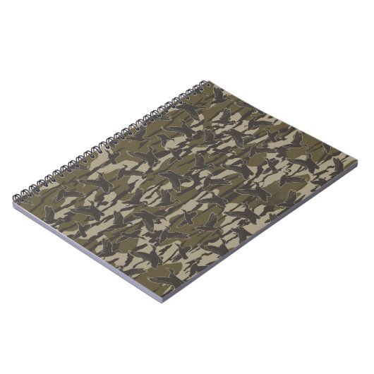 Wasservögel Jagd Camouflage Entenjäger Notizblock (Linke Seite)