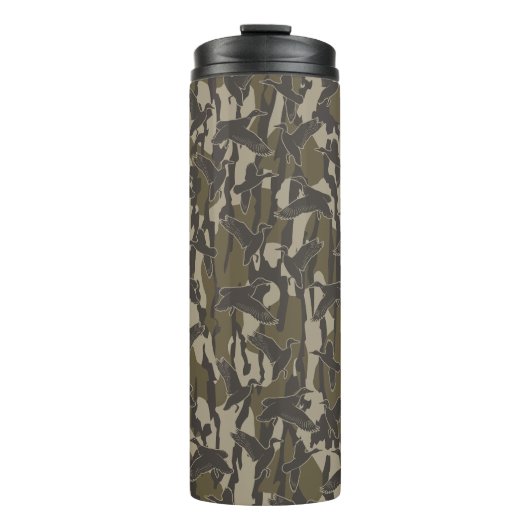 Wasservögel Jagd Camouflage Entenjäger Thermosbecher (Vorderseite)