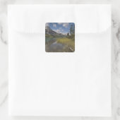 Wasservogelsee entlang des Icefields-Parks, Quadratischer Aufkleber (Tasche)