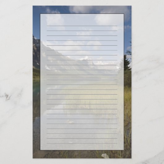 Wasservogelsee entlang des Parks Icefields, Briefpapier (Vorderseite)