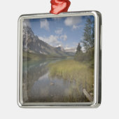 Wasservogelsee entlang des Parks Icefields, Ornament Aus Metall (Links)