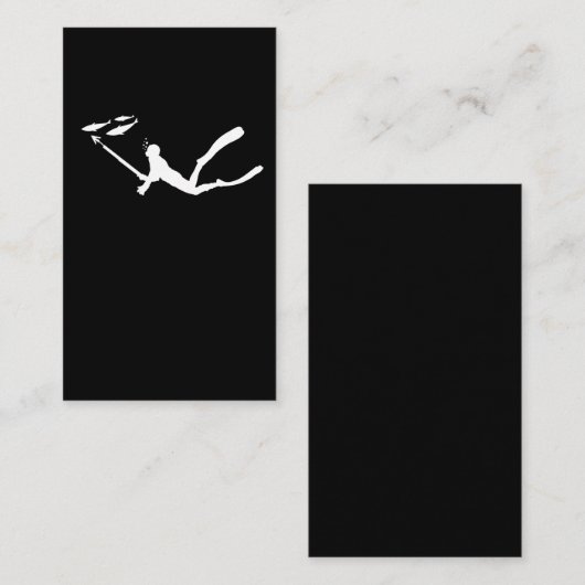 Wasservorräte Schnorchel Speargun Fischfang Jagd Visitenkarte (Vorne/Hinten)