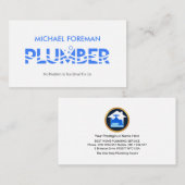 Wasserwaage Plumber Signage Plumbing Visitenkarte (Vorne/Hinten)