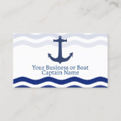 Wasserwaagen und Anker Visitenkarte (Vorderseite)