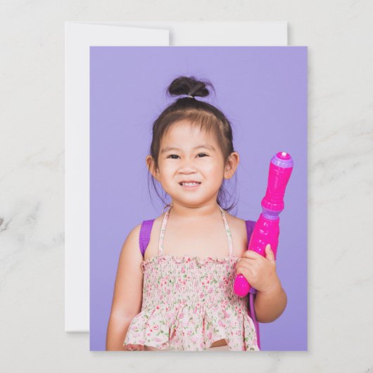 Wasserwaffe Foto Sommergeburtstag Party Dankeskarte (Rückseite)