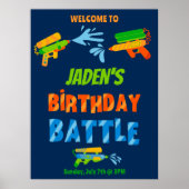 Wasserwaffengefecht Party Willkommenszeichen Poster (Vorne)