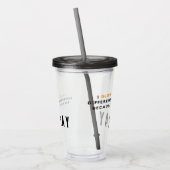 Wasserwäscher mit grauem Deckel und Stroh Acryltrinkbecher (Links)