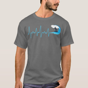 Wasserwelle Herzschlag Surfen T-Shirt