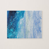 Wasserwellen Ozeanwellen aquamarines Malen Puzzle (Horizontal)