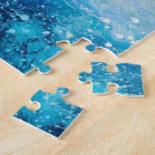 Wasserwellen Ozeanwellen aquamarines Malen Puzzle (Seite)