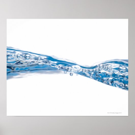 Wasserwellen und Blasen Poster (Vorne)