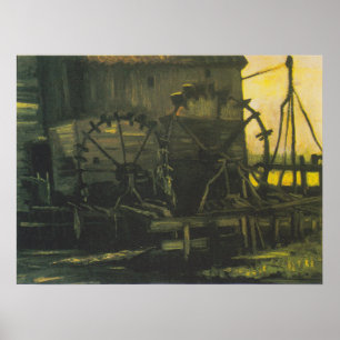 Wasserwerk in Gennep 3 Retro Style Art Poster