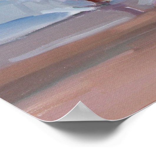 Wasserwerke - Kinder am Strand Poster (Ecke)