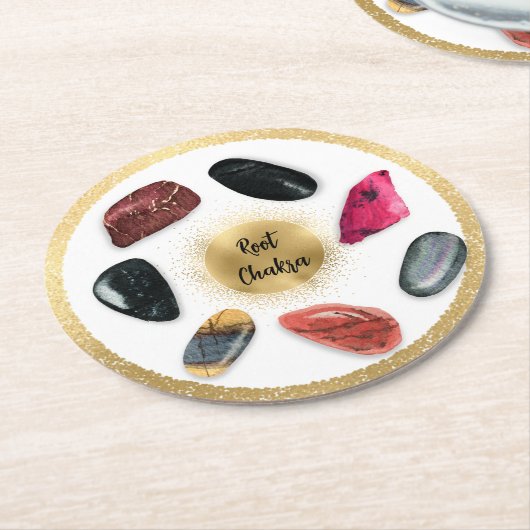 *~* Wasserwurzel AP64 Emoto Chakra Paper Untersetz Runder Pappuntersetzer (Angewinkelt)