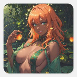 Wasserymphe Quadratischer Aufkleber
