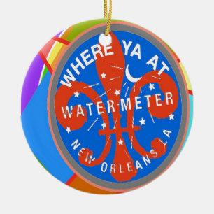 Wasserzähler Abstrakt New Orleans Keramik Ornament