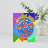 Wasserzähler Abstrakt New Orleans Postkarte (Stehend Vorderseite)