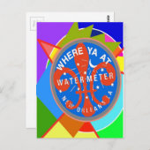 Wasserzähler Abstrakt New Orleans Postkarte (Vorne/Hinten)