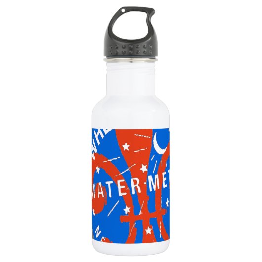 Wasserzähler Abstrakt New Orleans Trinkflasche (Vorderseite)