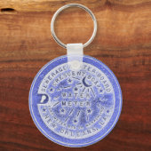 Wasserzähler in Blau, New Orleans Schlüsselanhänger (Vorderseite)