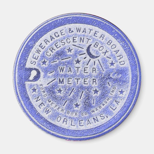 Wasserzähler leuchten blau magnet (Vorne)