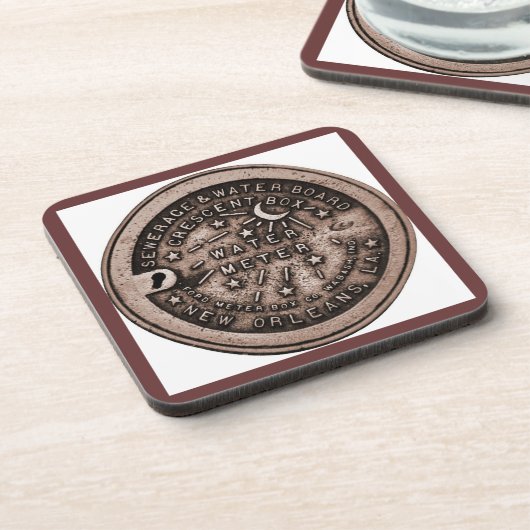 Wasserzähler Lid Bourbon St. Untersetzer (Linke Seite)