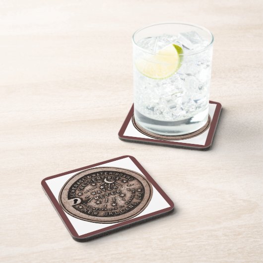 Wasserzähler Lid Bourbon St. Untersetzer (Rechte Seite)