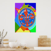 Wasserzähler, wo Yat Abstrakte Farben Poster (Küche)