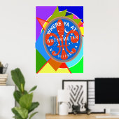 Wasserzähler, wo Yat Abstrakte Farben Poster (Heimbüro)