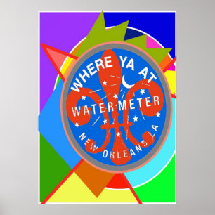 Wasserzähler, wo Yat Abstrakte Farben Poster