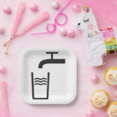 Wasserzeichen gestochen pappteller (Party)