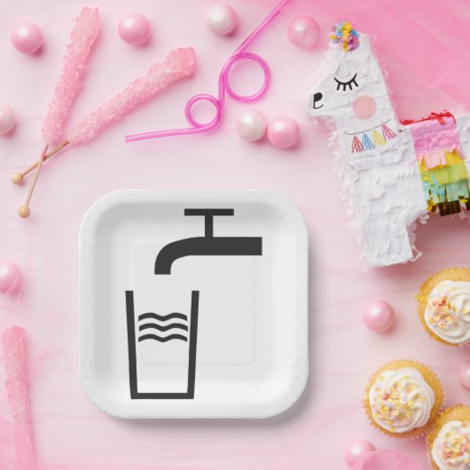 Wasserzeichen gestochen pappteller (Party)