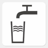 Wasserzeichen gestochen quadratischer aufkleber (Vorderseite)