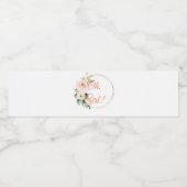 Wasserzeichen Kinderdusche für Mädchen mit Rose Fl Wasserflaschenetikett (Einzelnes Label)