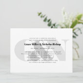 Wasserzeichen | Modernes Mongram Probe Dinner Einladung (Stehend Vorderseite)