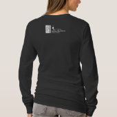 Wasserzeichen - Schwarzer Langschlauch für Frauen T-Shirt (Rückseite)