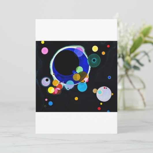 Wassil Kandinsky - mehrere Kreise Einladung (Stehend Vorderseite)