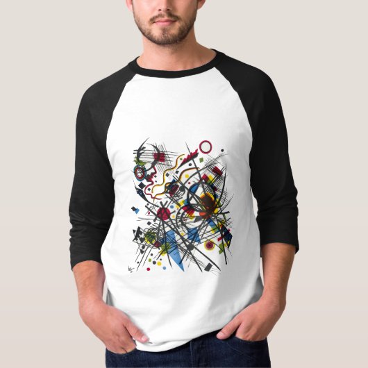 Wassily Kandinsky 3/4 Sleeve Men's Raglan T - Shir T-Shirt (Vorderseite)