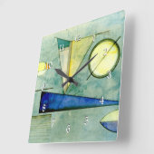 Wassily Kandinsky abstract artwork, Haze Quadratische Wanduhr (Winkel)