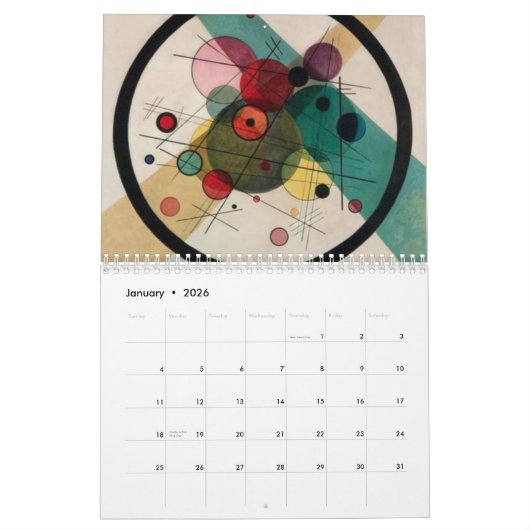 Wassily Kandinsky Abstrakt Art Kalender (Jan 2026)