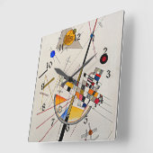 Wassily Kandinsky Artwork Quadratische Wanduhr (Winkel)