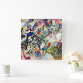 WASSILY KANDINSKY - Composition VII 1913 Quadratische Wanduhr (Zuhause)