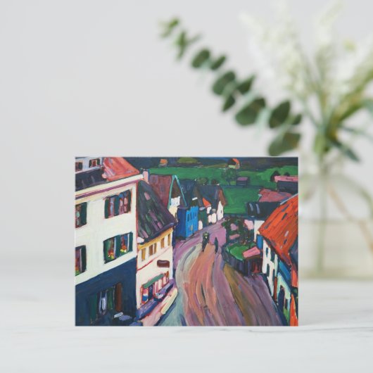 Wassily Kandinsky Das lebendige Stadtbild Classic Postkarte (Stehend Vorderseite)