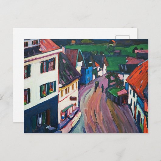Wassily Kandinsky Das lebendige Stadtbild Classic Postkarte (Vorne/Hinten)