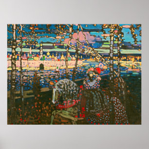 Wassily Kandinsky Das reitende Paar Russische Kuns Poster