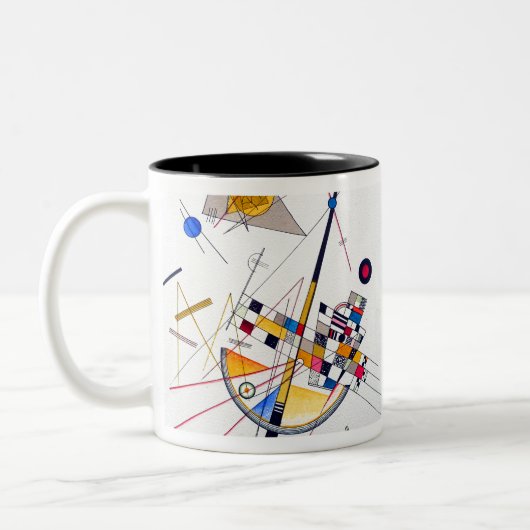 Wassily Kandinsky Delikate Spannung Zweifarbige Tasse (Links)