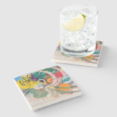 WASSILY KANDINSKY - Dominierende Kurve Steinuntersetzer (Seitenansicht)