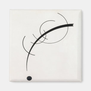 Wassily Kandinsky Freie Kurve zum Punkt Magnet