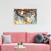 Wassily Kandinsky - Fünf Abstrakte Kunst Leinwanddruck (Insitu (Wohnzimmer))